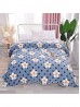 Daisy Print Embroidered Microfiber Soft Printed Flannel Blanket (with gift packaging) 